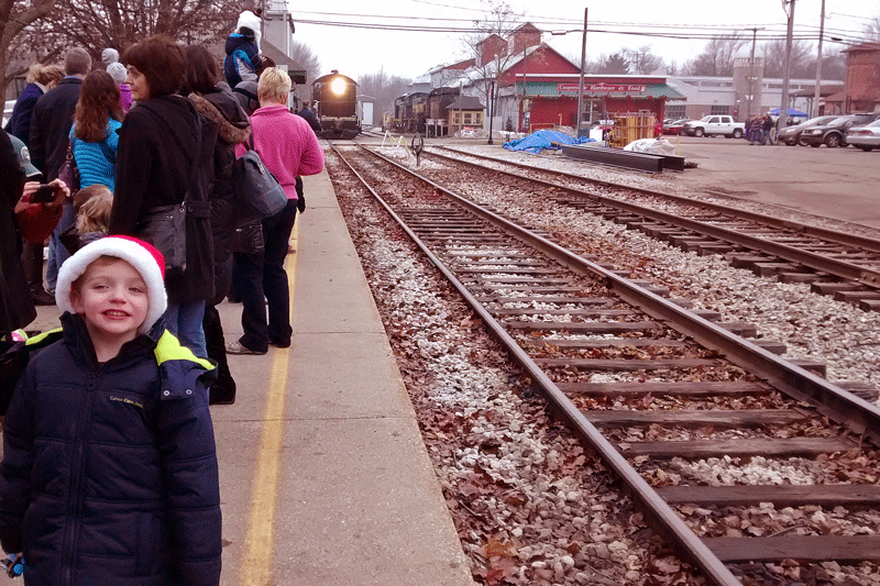 santa train moving toward us 